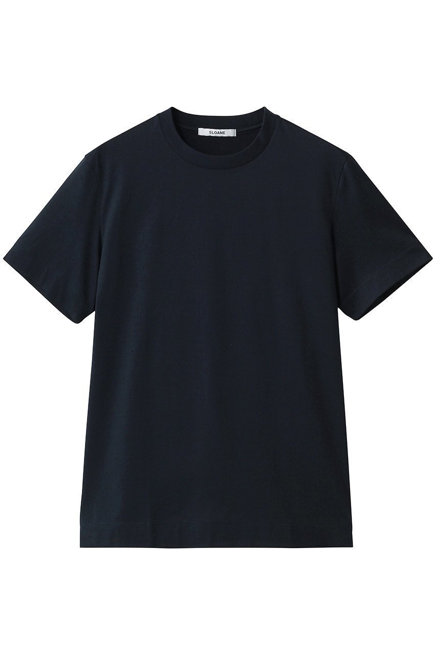 【スローン/SLOANE】の60/2コットン天竺 UV Tシャツ インテリア・キッズ・メンズ・レディースファッション・服の通販 founy(ファニー) 　ファッション　Fashion　レディースファッション　Fashion for Women　トップス・カットソー　Cut & Sew Tops　シャツ・ブラウス・オフィスカジュアル　Elegant Blouses & Button-Ups　ロングTシャツ・Tシャツ　Longline T-Shirts & Tees　カットソー・ベーシックTシャツ　Cut-and-Sewn Tops / Stretch Tees & Basics　ショート　Short, Short Length　スリーブ　Sleeve, Long Sleeve / Short Sleeve　バランス　Balance, Style Balance　エレガント 上品　Elegant　ネイビー|ID: prp329100004930640 ipo3291000000037006705