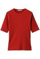 【スローン/SLOANE】のコンパクトストレッチリブ 5分袖クルーネック レッド|ID: prp329100004930642 ipo3291000000037006741