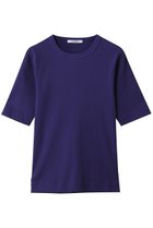 【スローン/SLOANE】のコンパクトストレッチリブ 5分袖クルーネック パープル|ID: prp329100004930642 ipo3291000000037006743