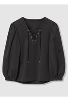 【アルアバイル/allureville】の【LOULOU WILLOUGHBY】モックロディレースアップマリンプルオーバー ブラック|ID: prp329100004930653 ipo3291000000037006834