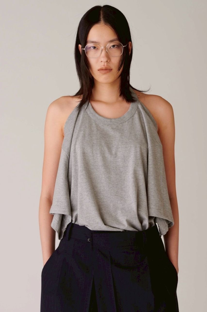 【アンスクリア/INSCRIRE】のRaffy Gauze 2Way Tシャツ 人気、トレンドファッション・服の通販 founy(ファニー) 　ファッション　Fashion　レディースファッション　Fashion for Women　トップス・カットソー　Cut & Sew Tops　シャツ・ブラウス・オフィスカジュアル　Elegant Blouses & Button-Ups　ロングTシャツ・Tシャツ　Longline T-Shirts & Tees　カットソー・ベーシックTシャツ　Cut-and-Sewn Tops / Stretch Tees & Basics　ショート　Short, Short Length　スリーブ　Sleeve, Long Sleeve / Short Sleeve　ベーシック　Basic, Essential　リラックス　Relax, Relaxed Fit　other-7|ID: prp329100004930675 ipo3291000000037007048