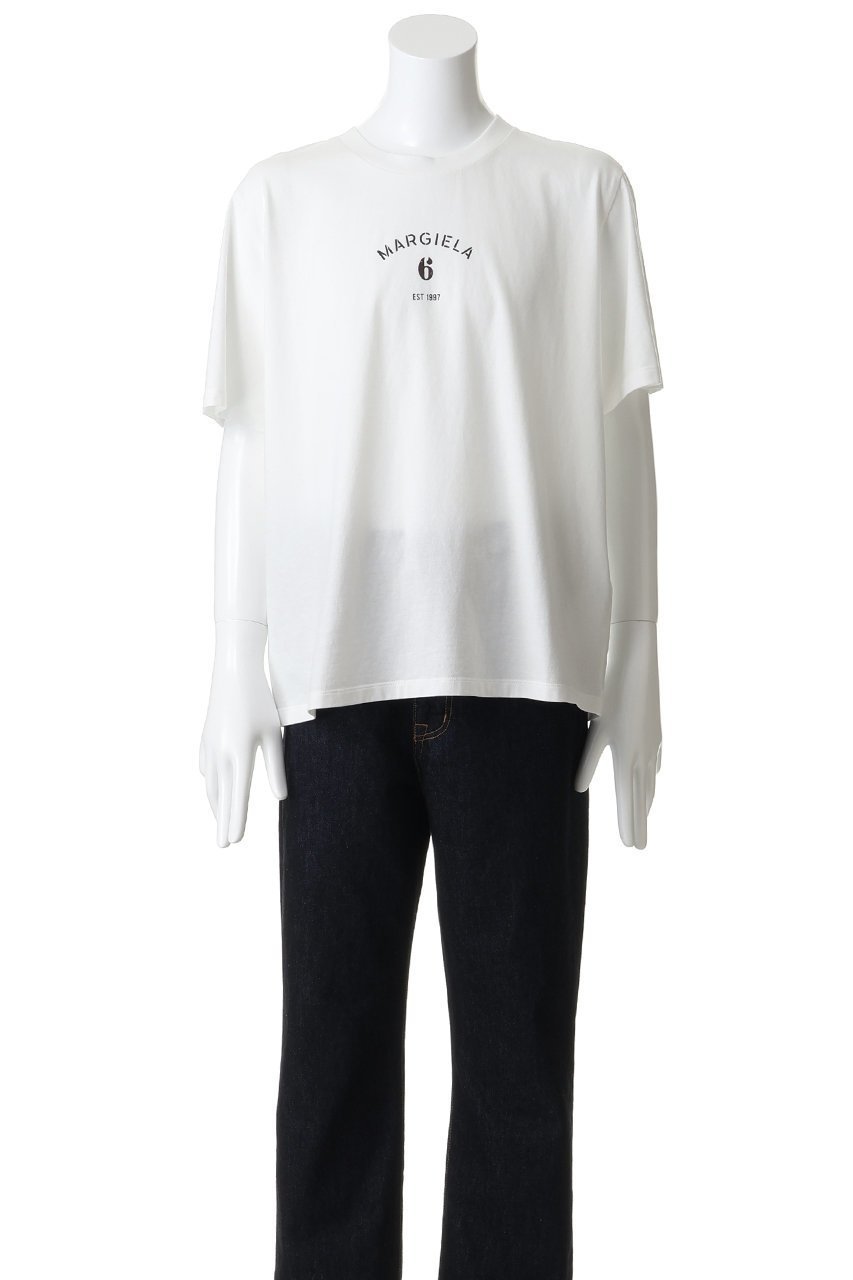 【エムエムシックス メゾンマルジェラ/MM6 Maison Margiela / MEN】の【MEN】ロゴプリントTシャツ 人気、トレンドファッション・服の通販 founy(ファニー) 　ファッション　Fashion　メンズファッション　Fashion for Men　トップス・カットソー　Cut & Sew Tops　メンズシャツ　Shirts　インナー　Innerwear　カーディガン　Cardigan, Knitwear　ショート　Short, Short Length　ジャケット　Jacket, Outerwear　スリーブ　Sleeve, Long Sleeve / Short Sleeve　バランス　Balance, Style Balance　フィット　Fit, Slim Fit　プリント　Print, Printed Pattern　other-2|ID: prp329100004930684 ipo3291000000037007110