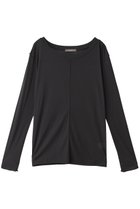 【エリオポール/heliopole】の【smooth skin series】ワイドクルーネックカットソー 人気、トレンドファッション・服の通販 founy(ファニー) ファッション Fashion レディースファッション Fashion for Women トップス・カットソー Cut & Sew Tops シャツ・ブラウス・オフィスカジュアル Elegant Blouses & Button-Ups ロングTシャツ・Tシャツ Longline T-Shirts & Tees カットソー・ベーシックTシャツ Cut-and-Sewn Tops / Stretch Tees & Basics キャミ Camisole, Cami Top スリーブ Sleeve, Long Sleeve / Short Sleeve ビスチェ Bustier, Corset Top ロング Long, Long-Length 定番 Standard, Basic Item A/W・秋冬 Autumn/Winter thumbnail ブラック|ID: prp329100004930697 ipo3291000000037007186