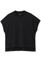 【スリー ドッツ/three dots】のミルキージャージー フレンチスリーブTシャツ ブラック|ID: prp329100004930709 ipo3291000000037237517