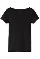 【スリー ドッツ/three dots】のオーガニックコットン 半袖ジンジャー ブラック|ID: prp329100004930750 ipo3291000000037007585