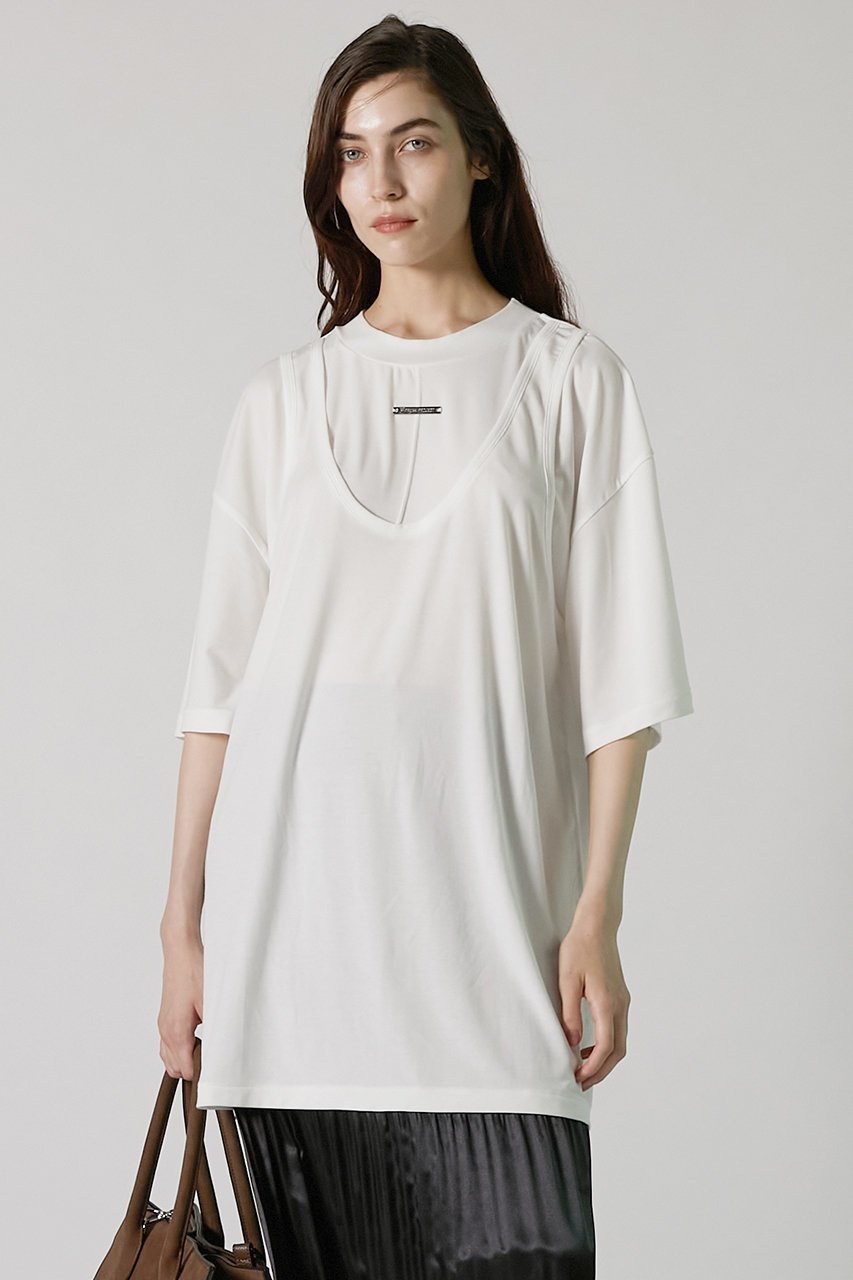 【プランク プロジェクト/PRANK PROJECT】のクールタッチフライスビッグTEE / Cool Touch Fly Big T-Shirt 人気、トレンドファッション・服の通販 founy(ファニー) 　ファッション　Fashion　レディースファッション　Fashion for Women　トップス・カットソー　Cut & Sew Tops　シャツ・ブラウス・オフィスカジュアル　Elegant Blouses & Button-Ups　ロングTシャツ・Tシャツ　Longline T-Shirts & Tees　カットソー・ベーシックTシャツ　Cut-and-Sewn Tops / Stretch Tees & Basics　おすすめ　Recommended / Our Picks　ショート　Short, Short Length　スリーブ　Sleeve, Long Sleeve / Short Sleeve　タンク　Tank Top, Sleeveless Top　デニム　Denim, Jeans Material　ビッグ　Big, Oversized　ワイド　Wide, Wide Fit　other-6|ID: prp329100004930759 ipo3291000000037007755