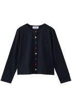 【ミュベール/MUVEIL】のハートボタン天竺カーディガン 人気、トレンドファッション・服の通販 founy(ファニー) ファッション Fashion レディースファッション Fashion for Women トップス・カットソー Cut & Sew Tops カーディガン・羽織り Layered Style Cardigans シャツ・ブラウス・オフィスカジュアル Elegant Blouses & Button-Ups ロングTシャツ・Tシャツ Longline T-Shirts & Tees カットソー・ベーシックTシャツ Cut-and-Sewn Tops / Stretch Tees & Basics カーディガン Cardigan, Knitwear クロップド Cropped, Short Length コンパクト Compact, Small Size モノトーン Monotone, Black and White 再入荷 Restock / Back in Stock thumbnail ネイビー|ID: prp329100004930763 ipo3291000000037007808