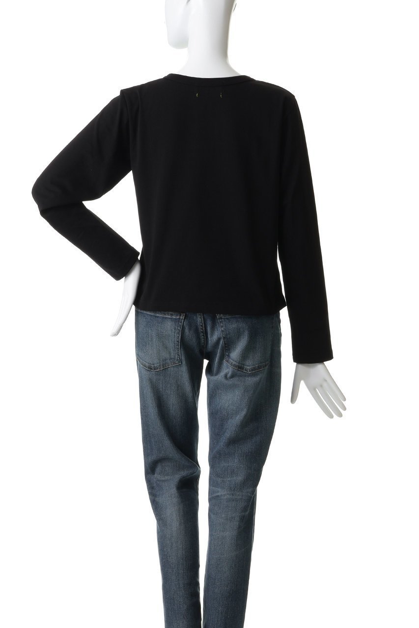 【ミュベール/MUVEIL】のハートボタン天竺カーディガン 人気、トレンドファッション・服の通販 founy(ファニー) 　ファッション　Fashion　レディースファッション　Fashion for Women　トップス・カットソー　Cut & Sew Tops　カーディガン・羽織り　Layered Style Cardigans　シャツ・ブラウス・オフィスカジュアル　Elegant Blouses & Button-Ups　ロングTシャツ・Tシャツ　Longline T-Shirts & Tees　カットソー・ベーシックTシャツ　Cut-and-Sewn Tops / Stretch Tees & Basics　カーディガン　Cardigan, Knitwear　クロップド　Cropped, Short Length　コンパクト　Compact, Small Size　モノトーン　Monotone, Black and White　再入荷　Restock / Back in Stock　other-4|ID: prp329100004930763 ipo3291000000037007815