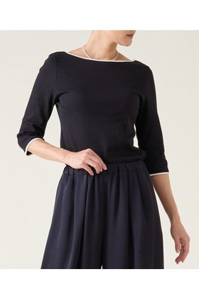 【マルティニーク/martinique】のバイカラーパイピングプルオーバー 人気、トレンドファッション・服の通販 founy(ファニー) ファッション Fashion レディースファッション Fashion for Women トップス・カットソー Cut & Sew Tops シャツ・ブラウス・オフィスカジュアル Elegant Blouses & Button-Ups ロングTシャツ・Tシャツ Longline T-Shirts & Tees カジュアルプルオーバー・ニットトップス Pullovers & Knit Tops / Casual Pullovers カットソー・ベーシックTシャツ Cut-and-Sewn Tops / Stretch Tees & Basics おすすめ Recommended / Our Picks インナー Innerwear カットソー Cut and Sewn Top クラシカル Classical, Vintage-Inspired ショート Short, Short Length ジャケット Jacket, Outerwear ストレッチ Stretch, Stretchy Fabric スリーブ Sleeve, Long Sleeve / Short Sleeve テレコ Ribbed, Rib Stitch 夏 Summer 春 Spring 無地 Plain, Solid Color |ID:prp329100004930825