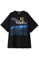 【オブラダ/Oblada】のSPACE Tシャツ 大人の最旬トレンドファッション＆コーディネート founy(ファウニー) ファッション Fashion レディースファッション Fashion for Women トップス・カットソー Cut & Sew Tops シャツ・ブラウス・オフィスカジュアル Elegant Blouses & Button-Ups ロングTシャツ・Tシャツ Longline T-Shirts & Tees カットソー・ベーシックTシャツ Cut-and-Sewn Tops / Stretch Tees & Basics グラフィック Graphic, Graphic Design ショート Short, Short Length スリーブ Sleeve, Long Sleeve / Short Sleeve ボックス Boxy, Box Shape モダン Modern, Contemporary モチーフ Motif, Design Theme |ID:prp329100004930840