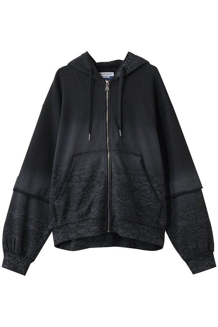 【メゾンスペシャル/MAISON SPECIAL】の【UNISEX】レーススプレーダイ ZIPパーカー インテリア・キッズ・メンズ・レディースファッション・服の通販 founy(ファウニー) https://founy.com/ ファッション Fashion レディースファッション Fashion for Women トップス・カットソー Cut & Sew Tops シャツ・ブラウス・オフィスカジュアル Elegant Blouses & Button-Ups レディースパーカー・カジュアルフーディー Casual Hoodies & Sweatshirts ロングTシャツ・Tシャツ Longline T-Shirts & Tees スウェット・クルーネックトップス Sweatshirts & Crewnecks / Relaxed Fit Sweat Tops カットソー・ベーシックTシャツ Cut-and-Sewn Tops / Stretch Tees & Basics ユニセックス Unisex, Genderless グラデーション Gradient, Ombre ショルダー Shoulder, Shoulder Strap ドロップ Drop Shoulder, Dropped Style パーカー Hoodie, Parka ボトム Bottoms, Lower Wear レース Lace, Lace Fabric 無地 Plain, Solid Color |ID: prp329100004930867 ipo3291000000037238678