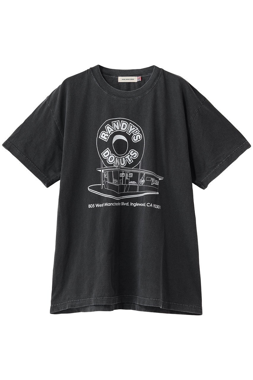 【エリオポール/heliopole】の【GOOD ROCK SPEED】Randy s Donuts Tシャツ インテリア・キッズ・メンズ・レディースファッション・服の通販 founy(ファニー) 　ファッション　Fashion　レディースファッション　Fashion for Women　トップス・カットソー　Cut & Sew Tops　シャツ・ブラウス・オフィスカジュアル　Elegant Blouses & Button-Ups　ロングTシャツ・Tシャツ　Longline T-Shirts & Tees　カットソー・ベーシックTシャツ　Cut-and-Sewn Tops / Stretch Tees & Basics　インナー　Innerwear　カーディガン　Cardigan, Knitwear　ショート　Short, Short Length　ジャケット　Jacket, Outerwear　スリーブ　Sleeve, Long Sleeve / Short Sleeve　プリント　Print, Printed Pattern　チャコールグレー|ID: prp329100004930871 ipo3291000000037008687