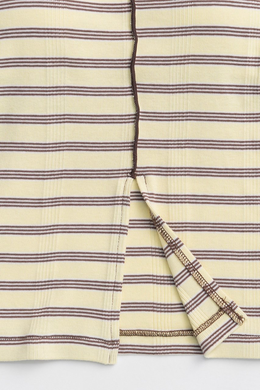 【メゾンスペシャル/MAISON SPECIAL】の【Miller×MAISON SPECIAL】コラボヘムスリットタンクトップ 人気、トレンドファッション・服の通販 founy(ファニー) 　ファッション　Fashion　レディースファッション　Fashion for Women　トップス・カットソー　Cut & Sew Tops　キャミソール&ノースリーブ　Camisoles & Sleeveless Tops　シャツ・ブラウス・オフィスカジュアル　Elegant Blouses & Button-Ups　ロングTシャツ・Tシャツ　Longline T-Shirts & Tees　カットソー・ベーシックTシャツ　Cut-and-Sewn Tops / Stretch Tees & Basics　アシンメトリー　Asymmetrical Style　インナー　Innerwear　キャミソール　Camisole, Spaghetti Strap Top　シンプル　Simple, Minimal　スリット　Slit, Slit Detail　タンク　Tank Top, Sleeveless Top　フロント　Front, Front Design　ベーシック　Basic, Essential　ボーダー　Border, Stripe　other-4|ID: prp329100004930881 ipo3291000000037008788