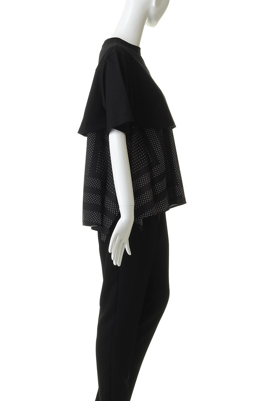 【その他のブランド/Other】のドッキングプリントTシャツ 人気、トレンドファッション・服の通販 founy(ファニー) 　ファッション　Fashion　レディースファッション　Fashion for Women　トップス・カットソー　Cut & Sew Tops　シャツ・ブラウス・オフィスカジュアル　Elegant Blouses & Button-Ups　ロングTシャツ・Tシャツ　Longline T-Shirts & Tees　カットソー・ベーシックTシャツ　Cut-and-Sewn Tops / Stretch Tees & Basics　ショーツ　Shorts, Short Pants　ショート　Short, Short Length　シンプル　Simple, Minimal　スリーブ　Sleeve, Long Sleeve / Short Sleeve　ダウン　Down, Puffer　デニム　Denim, Jeans Material　ドッキング　Docking, Mixed Material　ドット　Polka Dot, Dot Pattern　フロント　Front, Front Design　プリント　Print, Printed Pattern　ボックス　Boxy, Box Shape　リラックス　Relax, Relaxed Fit　エレガント 上品　Elegant　無地　Plain, Solid Color　other-3|ID: prp329100004930887 ipo3291000000037008843