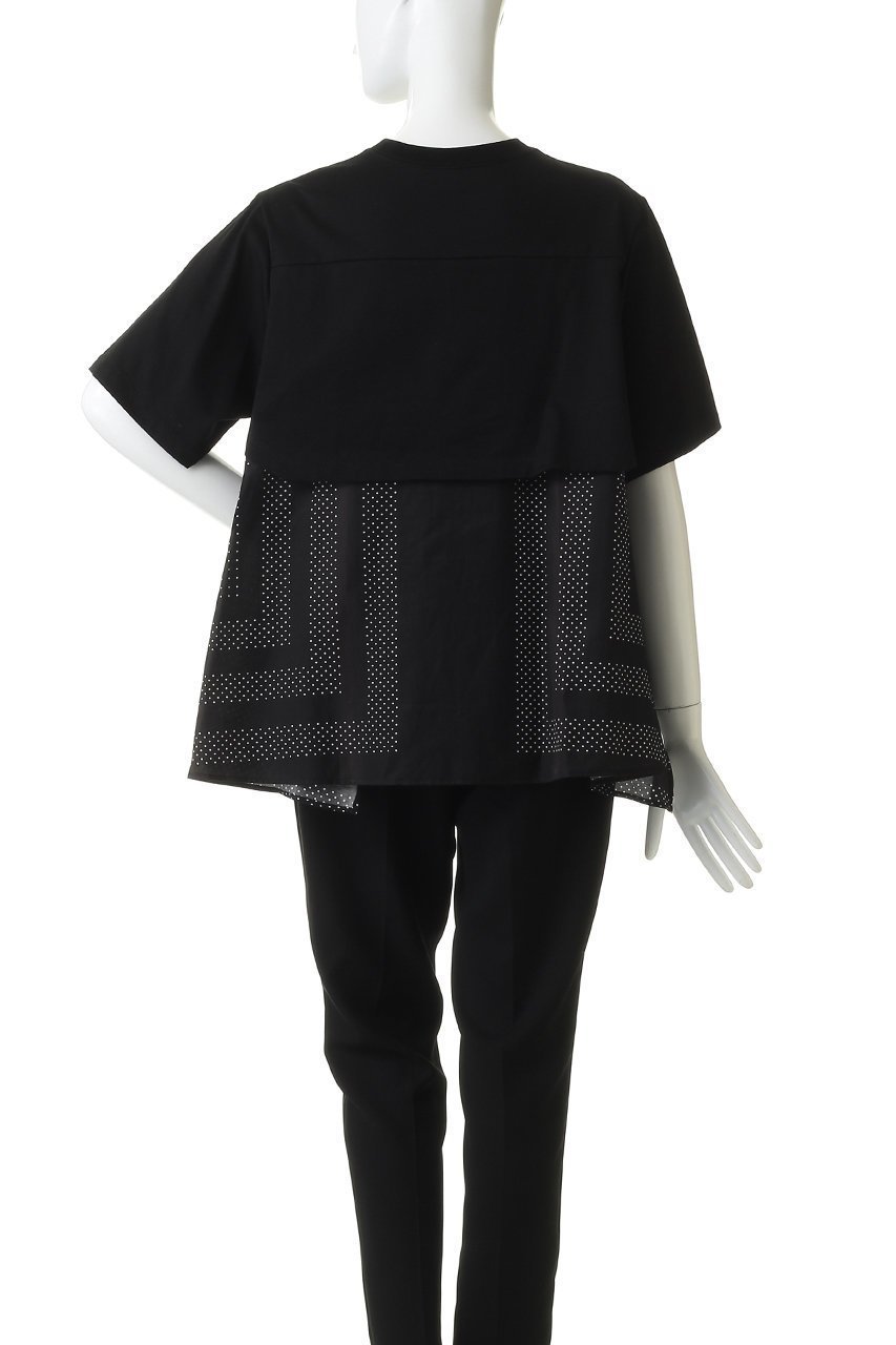 【その他のブランド/Other】のドッキングプリントTシャツ 人気、トレンドファッション・服の通販 founy(ファニー) 　ファッション　Fashion　レディースファッション　Fashion for Women　トップス・カットソー　Cut & Sew Tops　シャツ・ブラウス・オフィスカジュアル　Elegant Blouses & Button-Ups　ロングTシャツ・Tシャツ　Longline T-Shirts & Tees　カットソー・ベーシックTシャツ　Cut-and-Sewn Tops / Stretch Tees & Basics　ショーツ　Shorts, Short Pants　ショート　Short, Short Length　シンプル　Simple, Minimal　スリーブ　Sleeve, Long Sleeve / Short Sleeve　ダウン　Down, Puffer　デニム　Denim, Jeans Material　ドッキング　Docking, Mixed Material　ドット　Polka Dot, Dot Pattern　フロント　Front, Front Design　プリント　Print, Printed Pattern　ボックス　Boxy, Box Shape　リラックス　Relax, Relaxed Fit　エレガント 上品　Elegant　無地　Plain, Solid Color　other-4|ID: prp329100004930887 ipo3291000000037008845