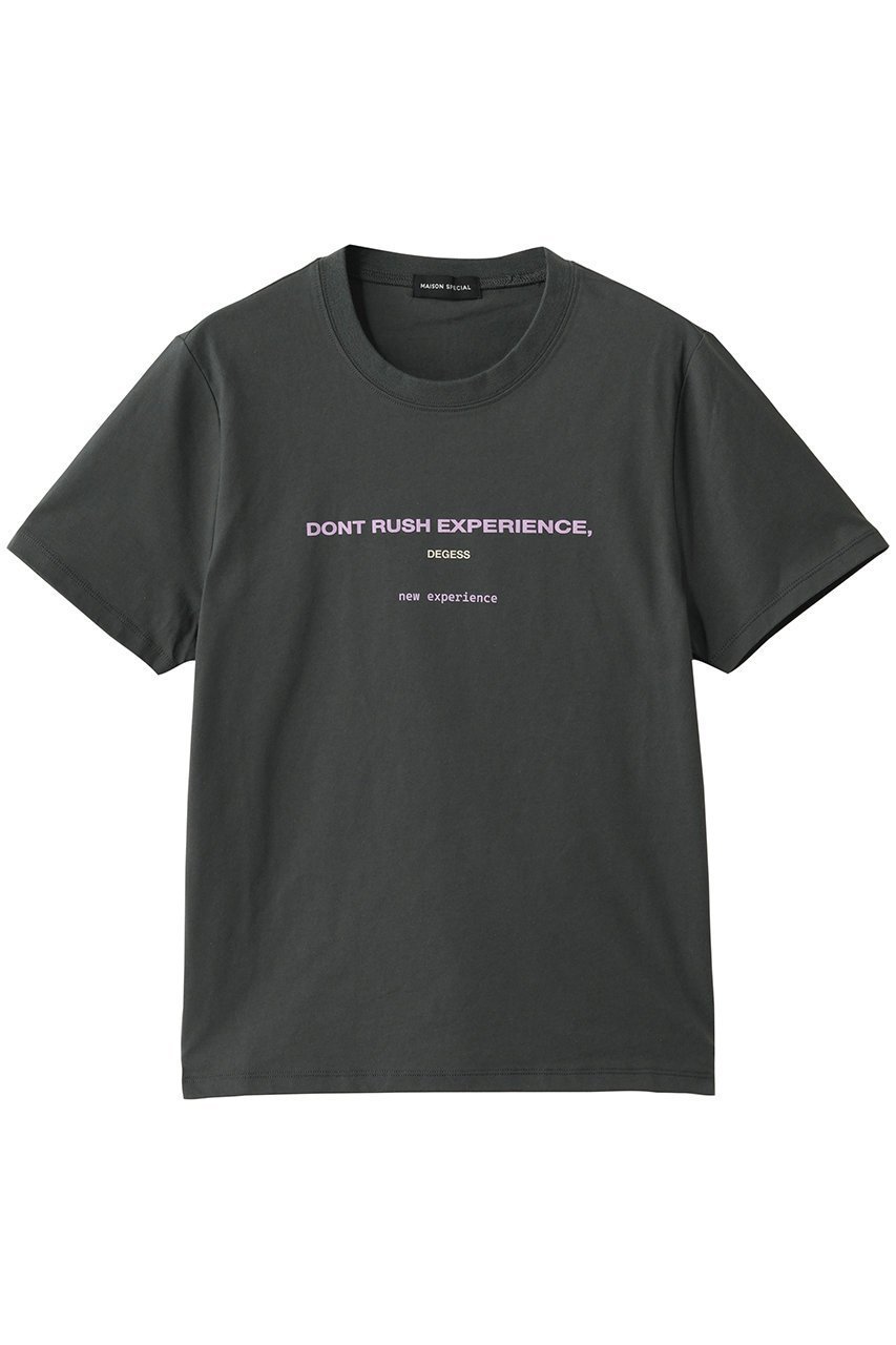 【メゾンスペシャル/MAISON SPECIAL】のexeperienceロゴTシャツ インテリア・キッズ・メンズ・レディースファッション・服の通販 founy(ファニー) 　ファッション　Fashion　レディースファッション　Fashion for Women　トップス・カットソー　Cut & Sew Tops　シャツ・ブラウス・オフィスカジュアル　Elegant Blouses & Button-Ups　ロングTシャツ・Tシャツ　Longline T-Shirts & Tees　カットソー・ベーシックTシャツ　Cut-and-Sewn Tops / Stretch Tees & Basics　コンパクト　Compact, Small Size　ショート　Short, Short Length　スリーブ　Sleeve, Long Sleeve / Short Sleeve　バランス　Balance, Style Balance　フィット　Fit, Slim Fit　C.GRY(チャコールグレー)|ID: prp329100004930894 ipo3291000000037008895