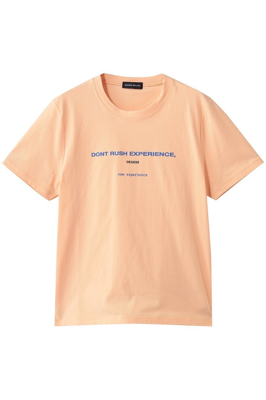 【メゾンスペシャル/MAISON SPECIAL】のexeperienceロゴTシャツ インテリア・キッズ・メンズ・レディースファッション・服の通販 founy(ファニー) 　ファッション　Fashion　レディースファッション　Fashion for Women　トップス・カットソー　Cut & Sew Tops　シャツ・ブラウス・オフィスカジュアル　Elegant Blouses & Button-Ups　ロングTシャツ・Tシャツ　Longline T-Shirts & Tees　カットソー・ベーシックTシャツ　Cut-and-Sewn Tops / Stretch Tees & Basics　コンパクト　Compact, Small Size　ショート　Short, Short Length　スリーブ　Sleeve, Long Sleeve / Short Sleeve　バランス　Balance, Style Balance　フィット　Fit, Slim Fit　ORG(オレンジ)|ID: prp329100004930894 ipo3291000000037008903