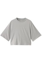 【スリー ドッツ/three dots】のミルキージャージー ミニTシャツ ライトグレー|ID: prp329100004930905 ipo3291000000037008974