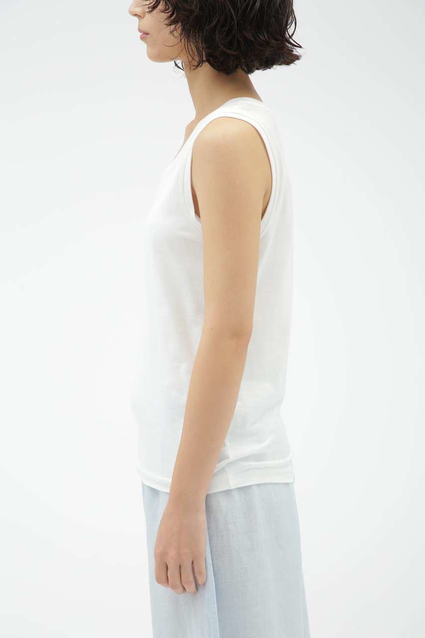 【マーガレットハウエル/MARGARET HOWELL】のSUPERFINE COTTON JERSEY 人気、トレンドファッション・服の通販 founy(ファニー) 　ファッション　Fashion　レディースファッション　Fashion for Women　トップス・カットソー　Cut & Sew Tops　キャミソール&ノースリーブ　Camisoles & Sleeveless Tops　シャツ・ブラウス・オフィスカジュアル　Elegant Blouses & Button-Ups　ロングTシャツ・Tシャツ　Longline T-Shirts & Tees　カットソー・ベーシックTシャツ　Cut-and-Sewn Tops / Stretch Tees & Basics　なめらか　Smooth, Silky Texture　インナー　Innerwear　キャミソール　Camisole, Spaghetti Strap Top　シンプル　Simple, Minimal　タンク　Tank Top, Sleeveless Top　定番　Standard, Basic Item　other-3|ID: prp329100004930909 ipo3291000000037009007