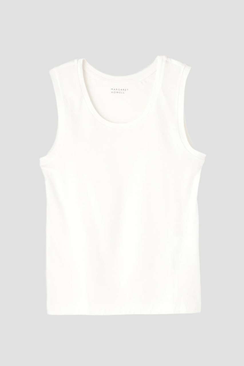 【マーガレットハウエル/MARGARET HOWELL】のSUPERFINE COTTON JERSEY 人気、トレンドファッション・服の通販 founy(ファニー) 　ファッション　Fashion　レディースファッション　Fashion for Women　トップス・カットソー　Cut & Sew Tops　キャミソール&ノースリーブ　Camisoles & Sleeveless Tops　シャツ・ブラウス・オフィスカジュアル　Elegant Blouses & Button-Ups　ロングTシャツ・Tシャツ　Longline T-Shirts & Tees　カットソー・ベーシックTシャツ　Cut-and-Sewn Tops / Stretch Tees & Basics　なめらか　Smooth, Silky Texture　インナー　Innerwear　キャミソール　Camisole, Spaghetti Strap Top　シンプル　Simple, Minimal　タンク　Tank Top, Sleeveless Top　定番　Standard, Basic Item　other-4|ID: prp329100004930909 ipo3291000000037009009
