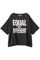 【キャサリンハムネット/KATHARINE HAMNETT LONDON】の【UNISEX】ファブリックスローガンTシャツ ブラック|ID: prp329100004930924 ipo3291000000037009106