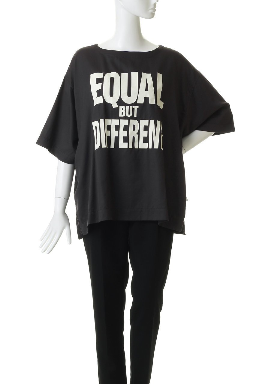 【キャサリンハムネット/KATHARINE HAMNETT LONDON】の【UNISEX】ファブリックスローガンTシャツ 人気、トレンドファッション・服の通販 founy(ファニー) 　ファッション　Fashion　レディースファッション　Fashion for Women　トップス・カットソー　Cut & Sew Tops　シャツ・ブラウス・オフィスカジュアル　Elegant Blouses & Button-Ups　ロングTシャツ・Tシャツ　Longline T-Shirts & Tees　カットソー・ベーシックTシャツ　Cut-and-Sewn Tops / Stretch Tees & Basics　ユニセックス　Unisex, Genderless　ショート　Short, Short Length　シルク　Silk, 100% Silk　スタンダード　Standard, Basic　スリーブ　Sleeve, Long Sleeve / Short Sleeve　今季　This Season, Current Season　定番　Standard, Basic Item　other-2|ID: prp329100004930924 ipo3291000000037009109