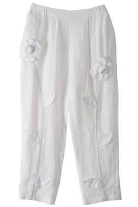 【アユーシ/AAYUSHI】 フローラルレリーフパンツ人気、トレンドファッション・服の通販 founy(ファニー) ファッション Fashion レディースファッション Fashion for Women パンツ Pants & Trousers インド Indian Textile 春 Spring シンプル Simple, Minimal ストレート Straight, Straight Cut リネン Linen, Linen Fabric S/S・春夏 SS, Spring/Summer, Warm Season 夏 Summer |ID:prp329100004930978