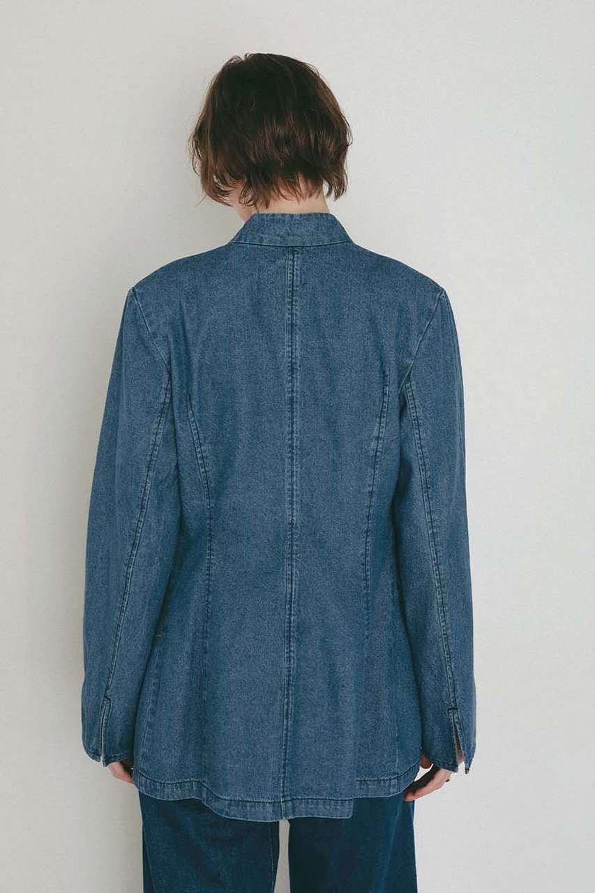 【ハー/HER.】のスタンドカラーデニムジャケット 人気、トレンドファッション・服の通販 founy(ファニー) 　ファッション　Fashion　レディースファッション　Fashion for Women　アウター　Coat / Outerwear Collection　レディースジャケット・軽アウター　Jackets　デニムジャケット / カジュアルアウター　Denim Jackets　シンプル　Simple, Minimal　ジャケット　Jacket, Outerwear　デニム　Denim, Jeans Material　トレンド　Trend, Trending Now　フロント　Front, Front Design　ボトム　Bottoms, Lower Wear　切替　Switching, Contrast Panel　other-4|ID: prp329100004930983 ipo3291000000037009658