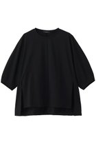 【アルアバイル/allureville】のクルーコクーンT-SHIRT 人気、トレンドファッション・服の通販 founy(ファニー) ファッション Fashion レディースファッション Fashion for Women トップス・カットソー Cut & Sew Tops シャツ・ブラウス・オフィスカジュアル Elegant Blouses & Button-Ups ロングTシャツ・Tシャツ Longline T-Shirts & Tees カットソー・ベーシックTシャツ Cut-and-Sewn Tops / Stretch Tees & Basics ショート Short, Short Length スリット Slit, Slit Detail スリーブ Sleeve, Long Sleeve / Short Sleeve エレガント 上品 Elegant thumbnail ブラック|ID: prp329100004931034 ipo3291000000037010149