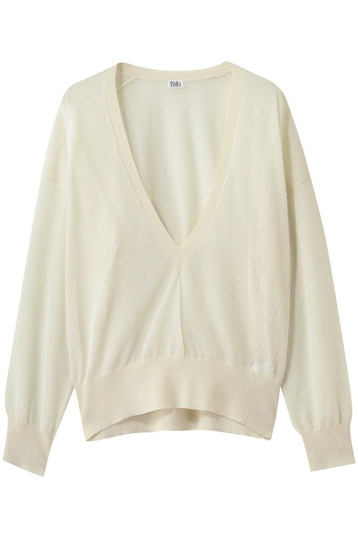 【ティアラ/Tiara】のVネックシアーニット インテリア・キッズ・メンズ・レディースファッション・服の通販 founy(ファニー) https://founy.com/ ファッション Fashion レディースファッション Fashion for Women トップス・カットソー Cut & Sew Tops ニット Knit Tops & Sweaters カジュアルプルオーバー・ニットトップス Pullovers & Knit Tops / Casual Pullovers Vネックトップス V-Neck Tops / V-Cut Neckline Shirts カーディガン Cardigan, Knitwear キャミソール Camisole, Spaghetti Strap Top シアー Sheer, See-Through 再入荷 Restock / Back in Stock |ID: prp329100004931057 ipo3291000000037010368