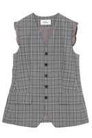 【ミラ ショーン バイ チカ キサダ/mila schon by chika kisada】のウールチェックベスト 人気、トレンドファッション・服の通販 founy(ファニー) ファッション Fashion レディースファッション Fashion for Women アウター Coat / Outerwear Collection レディースジャケット・軽アウター Jackets ジャケット Jacket, Outerwear セットアップ Set-Up, Coordinated Outfit チェック Check, Plaid, Tartan ノースリーブ Sleeveless, No-Sleeve ベスト Vest, Waistcoat |ID:prp329100004931082