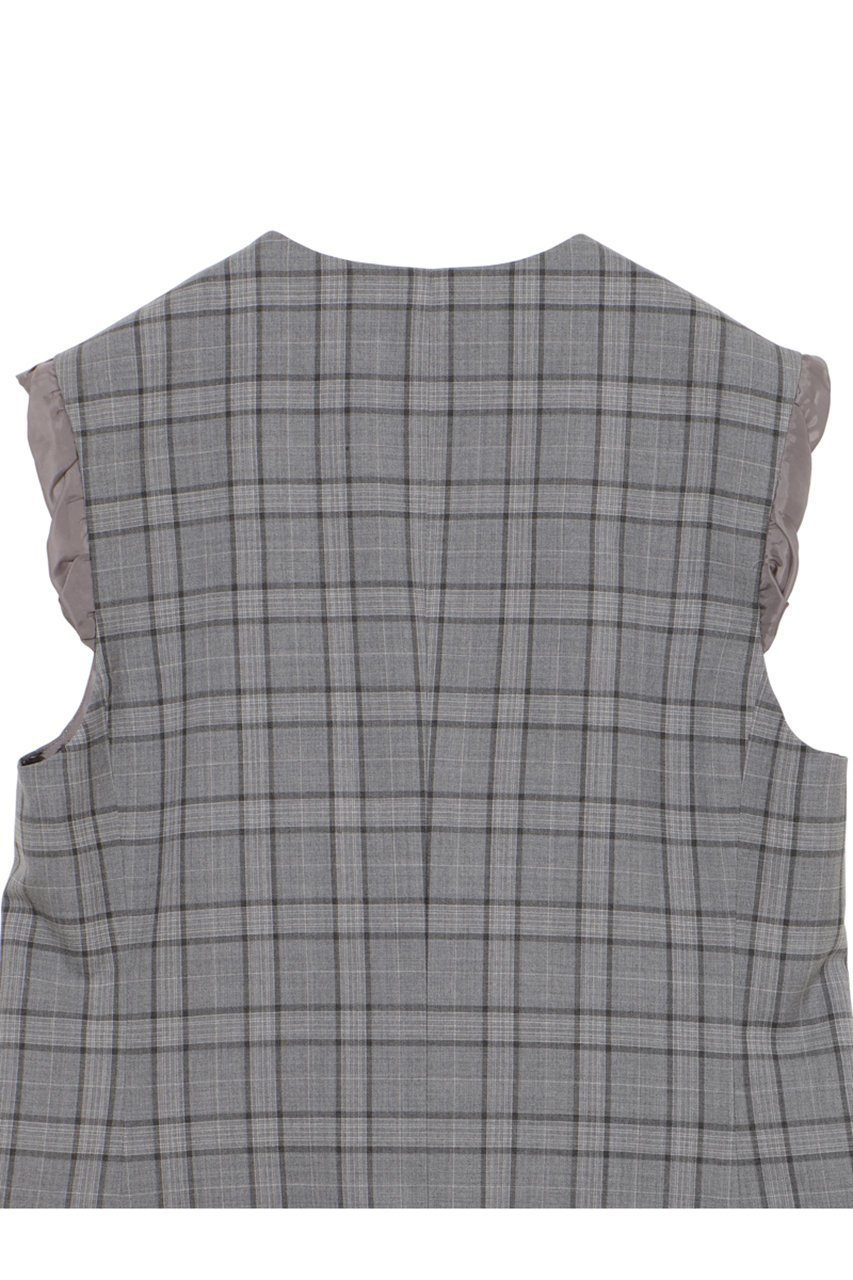 【ミラ ショーン バイ チカ キサダ/mila schon by chika kisada】のウールチェックベスト 人気、トレンドファッション・服の通販 founy(ファニー) 　ファッション　Fashion　レディースファッション　Fashion for Women　アウター　Coat / Outerwear Collection　レディースジャケット・軽アウター　Jackets　ジャケット　Jacket, Outerwear　セットアップ　Set-Up, Coordinated Outfit　チェック　Check, Plaid, Tartan　ノースリーブ　Sleeveless, No-Sleeve　ベスト　Vest, Waistcoat　other-4|ID: prp329100004931082 ipo3291000000037010681
