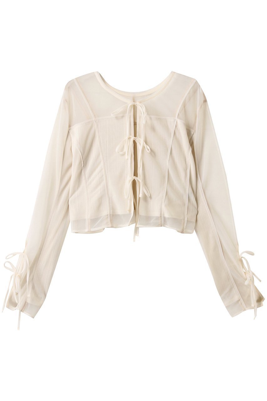 【メゾンスペシャル/MAISON SPECIAL】のReversible Sheer Cardigan/リバーシブルシアーカーディガン インテリア・キッズ・メンズ・レディースファッション・服の通販 founy(ファニー) 　ファッション　Fashion　レディースファッション　Fashion for Women　トップス・カットソー　Cut & Sew Tops　カーディガン・羽織り　Layered Style Cardigans　シャツ・ブラウス・オフィスカジュアル　Elegant Blouses & Button-Ups　ロングTシャツ・Tシャツ　Longline T-Shirts & Tees　カットソー・ベーシックTシャツ　Cut-and-Sewn Tops / Stretch Tees & Basics　カーディガン　Cardigan, Knitwear　コンビ　Combo, Combination Style　シンプル　Simple, Minimal　ドッキング　Docking, Mixed Material　羽織　Haori, Light Jacket　リバーシブル　Reversible, Two-Sided　リボン　Ribbon, Bow　夏　Summer　WHT(ホワイト)|ID: prp329100004931173 ipo3291000000037011544