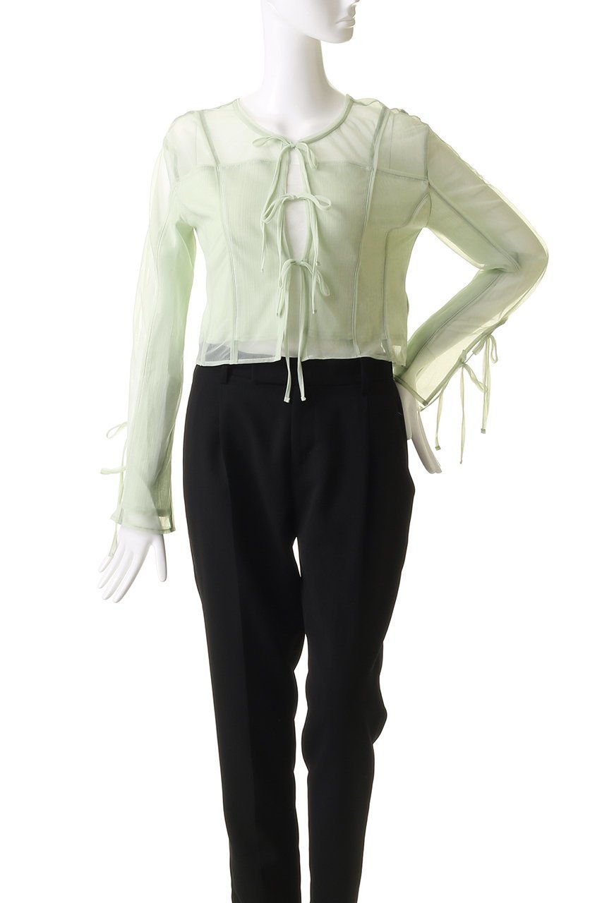 【メゾンスペシャル/MAISON SPECIAL】のReversible Sheer Cardigan/リバーシブルシアーカーディガン 人気、トレンドファッション・服の通販 founy(ファニー) 　ファッション　Fashion　レディースファッション　Fashion for Women　トップス・カットソー　Cut & Sew Tops　カーディガン・羽織り　Layered Style Cardigans　シャツ・ブラウス・オフィスカジュアル　Elegant Blouses & Button-Ups　ロングTシャツ・Tシャツ　Longline T-Shirts & Tees　カットソー・ベーシックTシャツ　Cut-and-Sewn Tops / Stretch Tees & Basics　カーディガン　Cardigan, Knitwear　コンビ　Combo, Combination Style　シンプル　Simple, Minimal　ドッキング　Docking, Mixed Material　羽織　Haori, Light Jacket　リバーシブル　Reversible, Two-Sided　リボン　Ribbon, Bow　夏　Summer　other-2|ID: prp329100004931173 ipo3291000000037011548