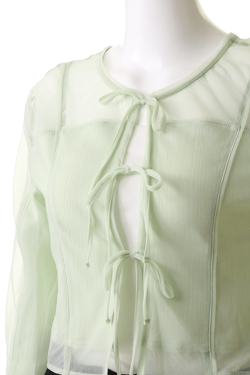 【メゾンスペシャル/MAISON SPECIAL】のReversible Sheer Cardigan/リバーシブルシアーカーディガン 人気、トレンドファッション・服の通販 founy(ファニー) 　ファッション　Fashion　レディースファッション　Fashion for Women　トップス・カットソー　Cut & Sew Tops　カーディガン・羽織り　Layered Style Cardigans　シャツ・ブラウス・オフィスカジュアル　Elegant Blouses & Button-Ups　ロングTシャツ・Tシャツ　Longline T-Shirts & Tees　カットソー・ベーシックTシャツ　Cut-and-Sewn Tops / Stretch Tees & Basics　カーディガン　Cardigan, Knitwear　コンビ　Combo, Combination Style　シンプル　Simple, Minimal　ドッキング　Docking, Mixed Material　羽織　Haori, Light Jacket　リバーシブル　Reversible, Two-Sided　リボン　Ribbon, Bow　夏　Summer　other-5|ID: prp329100004931173 ipo3291000000037011554