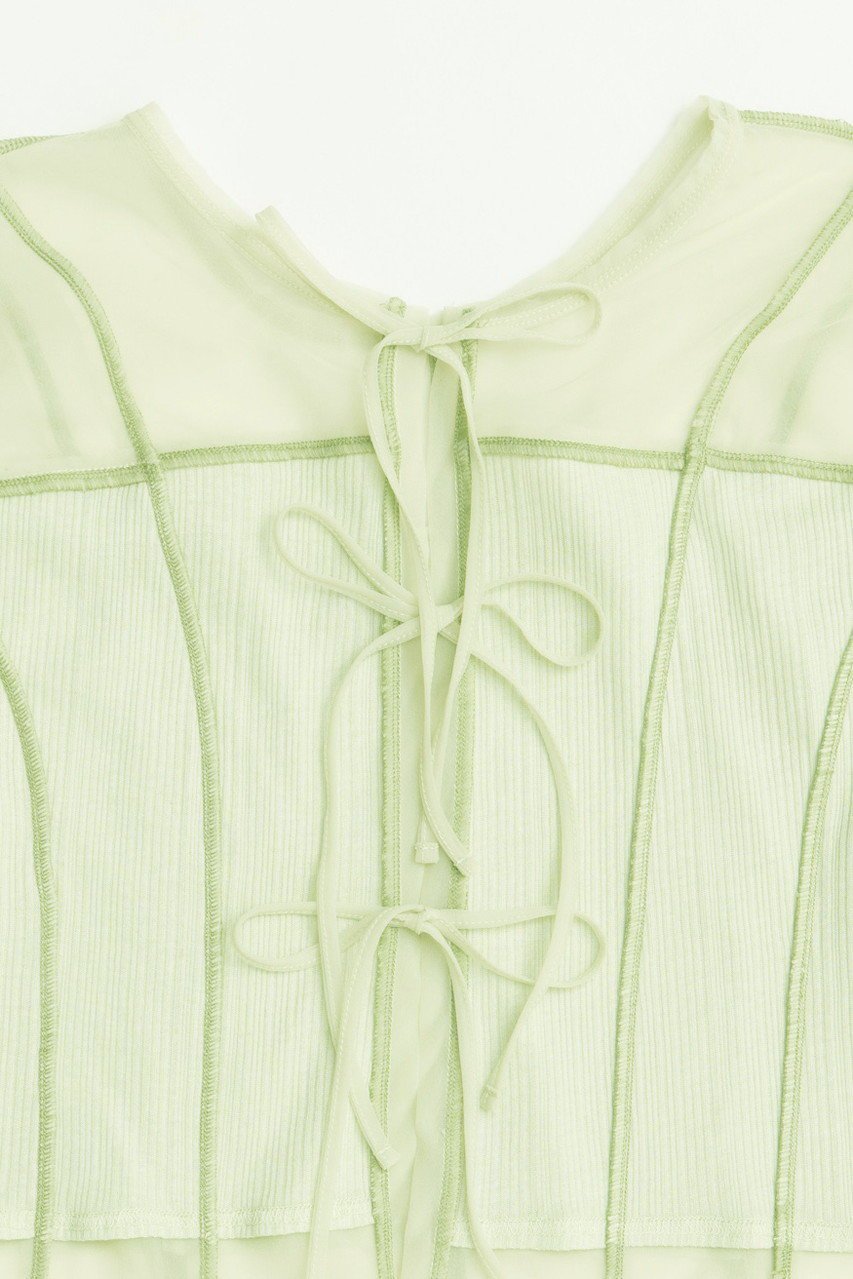 【メゾンスペシャル/MAISON SPECIAL】のReversible Sheer Cardigan/リバーシブルシアーカーディガン 人気、トレンドファッション・服の通販 founy(ファニー) 　ファッション　Fashion　レディースファッション　Fashion for Women　トップス・カットソー　Cut & Sew Tops　カーディガン・羽織り　Layered Style Cardigans　シャツ・ブラウス・オフィスカジュアル　Elegant Blouses & Button-Ups　ロングTシャツ・Tシャツ　Longline T-Shirts & Tees　カットソー・ベーシックTシャツ　Cut-and-Sewn Tops / Stretch Tees & Basics　カーディガン　Cardigan, Knitwear　コンビ　Combo, Combination Style　シンプル　Simple, Minimal　ドッキング　Docking, Mixed Material　羽織　Haori, Light Jacket　リバーシブル　Reversible, Two-Sided　リボン　Ribbon, Bow　夏　Summer　other-8|ID: prp329100004931173 ipo3291000000037011560