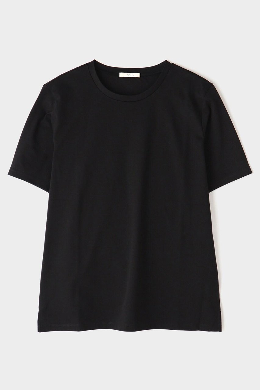 【ル フィル/LE PHIL】のパーフェクトTシャツ インテリア・キッズ・メンズ・レディースファッション・服の通販 founy(ファニー) 　ファッション　Fashion　レディースファッション　Fashion for Women　トップス・カットソー　Cut & Sew Tops　シャツ・ブラウス・オフィスカジュアル　Elegant Blouses & Button-Ups　ロングTシャツ・Tシャツ　Longline T-Shirts & Tees　カットソー・ベーシックTシャツ　Cut-and-Sewn Tops / Stretch Tees & Basics　インナー　Innerwear　ショート　Short, Short Length　ジャケット　Jacket, Outerwear　スタンダード　Standard, Basic　スリーブ　Sleeve, Long Sleeve / Short Sleeve　ベーシック　Basic, Essential　ブラック|ID: prp329100004931211 ipo3291000000037011964