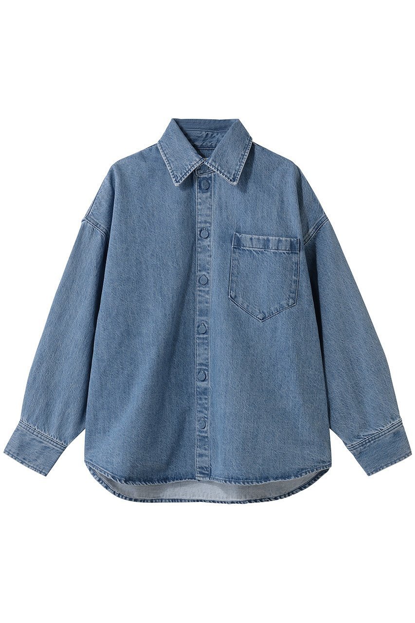 【アッパー ハイツ/upper hights】のTHE MORGAN デニムシャツ インテリア・キッズ・メンズ・レディースファッション・服の通販 founy(ファニー) 　ファッション　Fashion　レディースファッション　Fashion for Women　トップス・カットソー　Cut & Sew Tops　シャツ・ブラウス・オフィスカジュアル　Elegant Blouses & Button-Ups　おすすめ　Recommended / Our Picks　スリーブ　Sleeve, Long Sleeve / Short Sleeve　デニム　Denim, Jeans Material　ロング　Long, Long-Length　羽織　Haori, Light Jacket　MID BLUE|ID: prp329100004931273 ipo3291000000037012475
