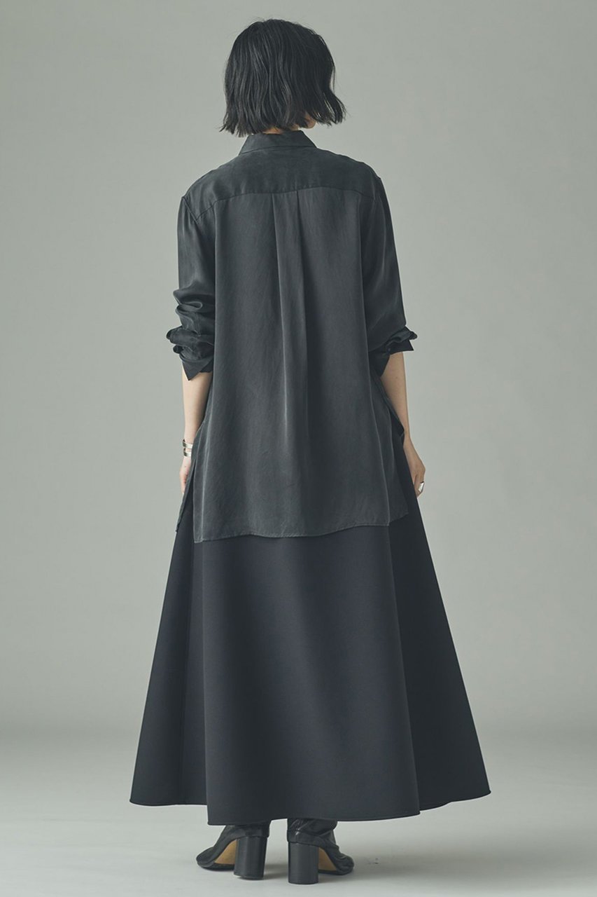 【カレンソロジー/Curensology】のキュプラサテンシャツ 人気、トレンドファッション・服の通販 founy(ファニー) 　ファッション　Fashion　レディースファッション　Fashion for Women　トップス・カットソー　Cut & Sew Tops　シャツ・ブラウス・オフィスカジュアル　Elegant Blouses & Button-Ups　なめらか　Smooth, Silky Texture　スリーブ　Sleeve, Long Sleeve / Short Sleeve　ロング　Long, Long-Length　エレガント 上品　Elegant　other-7|ID: prp329100004931277 ipo3291000000037012499