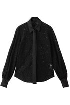 【チノ/CINOH】の【BLACK FORMAL】レース ボウタイ シャツ 人気、トレンドファッション・服の通販 founy(ファニー) ファッション Fashion レディースファッション Fashion for Women トップス・カットソー Cut & Sew Tops シャツ・ブラウス・オフィスカジュアル Elegant Blouses & Button-Ups クラシック Classic, Timeless Style スリーブ Sleeve, Long Sleeve / Short Sleeve フレア Flare, Flared マニッシュ Mannish, Boyish レース Lace, Lace Fabric ロング Long, Long-Length thumbnail ブラック|ID: prp329100004931300 ipo3291000000037012668