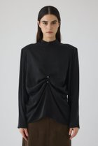 【リムアーク/RIM.ARK】のGathered paded tops/トップス 人気、トレンドファッション・服の通販 founy(ファニー) ファッション Fashion レディースファッション Fashion for Women トップス・カットソー Cut & Sew Tops シャツ・ブラウス・オフィスカジュアル Elegant Blouses & Button-Ups インナー Innerwear キュプラ Cupro, Eco Fabric クール Cool, Chic サテン Satin, Glossy Fabric ショルダー Shoulder, Shoulder Strap シンプル Simple, Minimal ジャケット Jacket, Outerwear スラックス Slacks, Dress Pants スリーブ Sleeve, Long Sleeve / Short Sleeve ドレープ Drape, Draping Fabric フロント Front, Front Design ラグジュアリー Luxury, Elegant ロング Long, Long-Length エレガント 上品 Elegant 結婚式 Wedding thumbnail ブラック|ID: prp329100004931304 ipo3291000000037012695