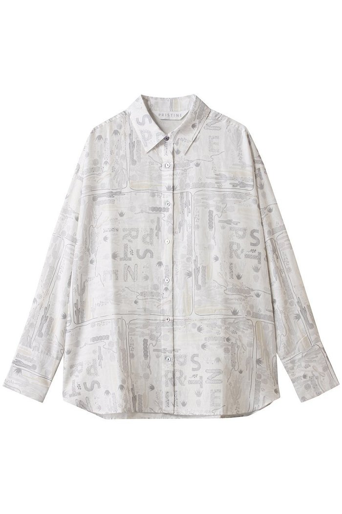 【プリスティン/PRISTINE】のWinter cactus シャツ インテリア・キッズ・メンズ・レディースファッション・服の通販 founy(ファウニー) https://founy.com/ ファッション Fashion レディースファッション Fashion for Women トップス・カットソー Cut & Sew Tops シャツ・ブラウス・オフィスカジュアル Elegant Blouses & Button-Ups 冬 Winter / This Winter おすすめ Recommended / Our Picks カフス Cuff Design シンプル Simple, Minimal スリーブ Sleeve, Long Sleeve / Short Sleeve フラワー Flower, Floral プリント Print, Printed Pattern モダン Modern, Contemporary ロング Long, Long-Length ワイド Wide, Wide Fit |ID: prp329100004931349 ipo3291000000037013005