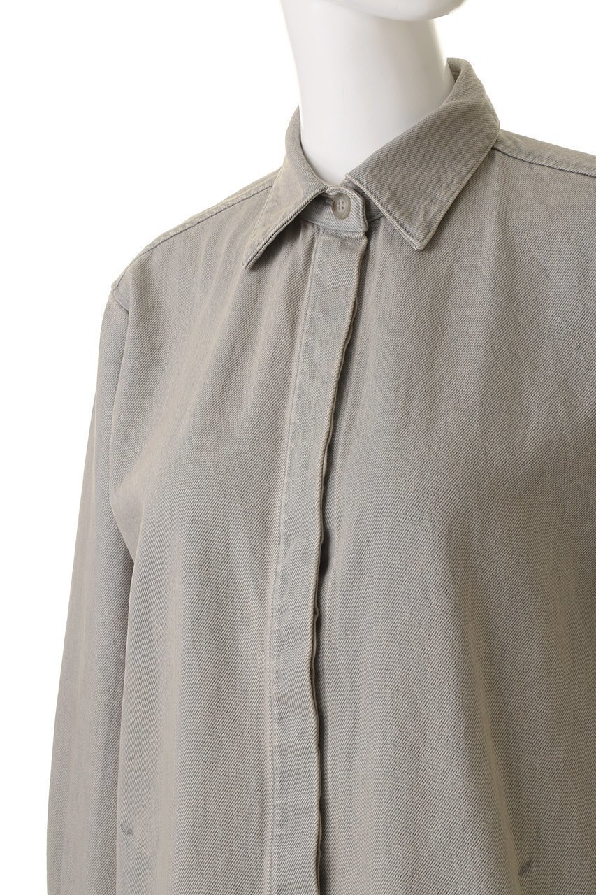 【マルティニーク/martinique】の《別注》【TU ES MON TRESOR】The Opal Denim Overシャツ 人気、トレンドファッション・服の通販 founy(ファニー) 　ファッション　Fashion　レディースファッション　Fashion for Women　トップス・カットソー　Cut & Sew Tops　シャツ・ブラウス・オフィスカジュアル　Elegant Blouses & Button-Ups　スリーブ　Sleeve, Long Sleeve / Short Sleeve　デニム　Denim, Jeans Material　ロング　Long, Long-Length　エレガント 上品　Elegant　別注　Limited Edition, Custom Order　羽織　Haori, Light Jacket　other-5|ID: prp329100004931352 ipo3291000000037013046