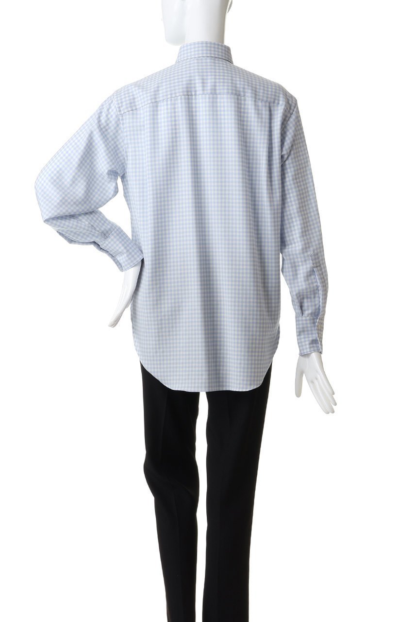 【バウト/BOWTE】のWORSTED SERGE SAX-BLUE GINGHAM DRESS SHIRT 人気、トレンドファッション・服の通販 founy(ファニー) 　ファッション　Fashion　レディースファッション　Fashion for Women　トップス・カットソー　Cut & Sew Tops　シャツ・ブラウス・オフィスカジュアル　Elegant Blouses & Button-Ups　ワンピース　Dresses　フォーマル・パーティードレス・結婚式用ドレス　Elegant & Casual Dresses　ギンガム　Gingham, Gingham Fabric　スリーブ　Sleeve, Long Sleeve / Short Sleeve　チェック　Check, Plaid, Tartan　リラックス　Relax, Relaxed Fit　ロング　Long, Long-Length　ビジネス 仕事 通勤　Business / Work / Commuting　other-4|ID: prp329100004931354 ipo3291000000037013056