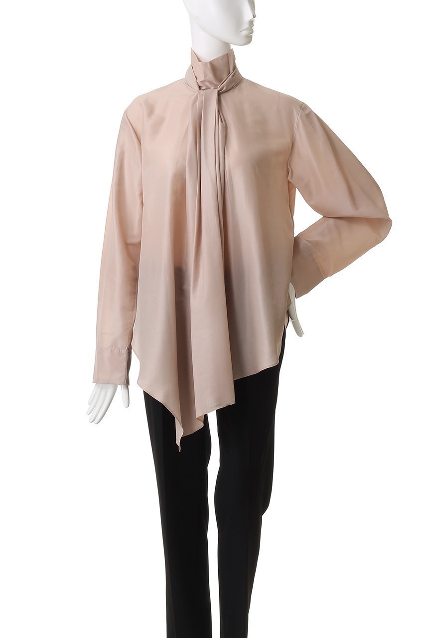 【バウト/BOWTE】のNYLON SILK WASHER KNOT LIKE BLOUSE/ブラウス 人気、トレンドファッション・服の通販 founy(ファニー) 　ファッション　Fashion　レディースファッション　Fashion for Women　トップス・カットソー　Cut & Sew Tops　シャツ・ブラウス・オフィスカジュアル　Elegant Blouses & Button-Ups　アシンメトリー　Asymmetrical Style　イレギュラー　Irregular Design　シルク　Silk, 100% Silk　ジャケット　Jacket, Outerwear　スリーブ　Sleeve, Long Sleeve / Short Sleeve　ロング　Long, Long-Length　other-2|ID: prp329100004931355 ipo3291000000037013064