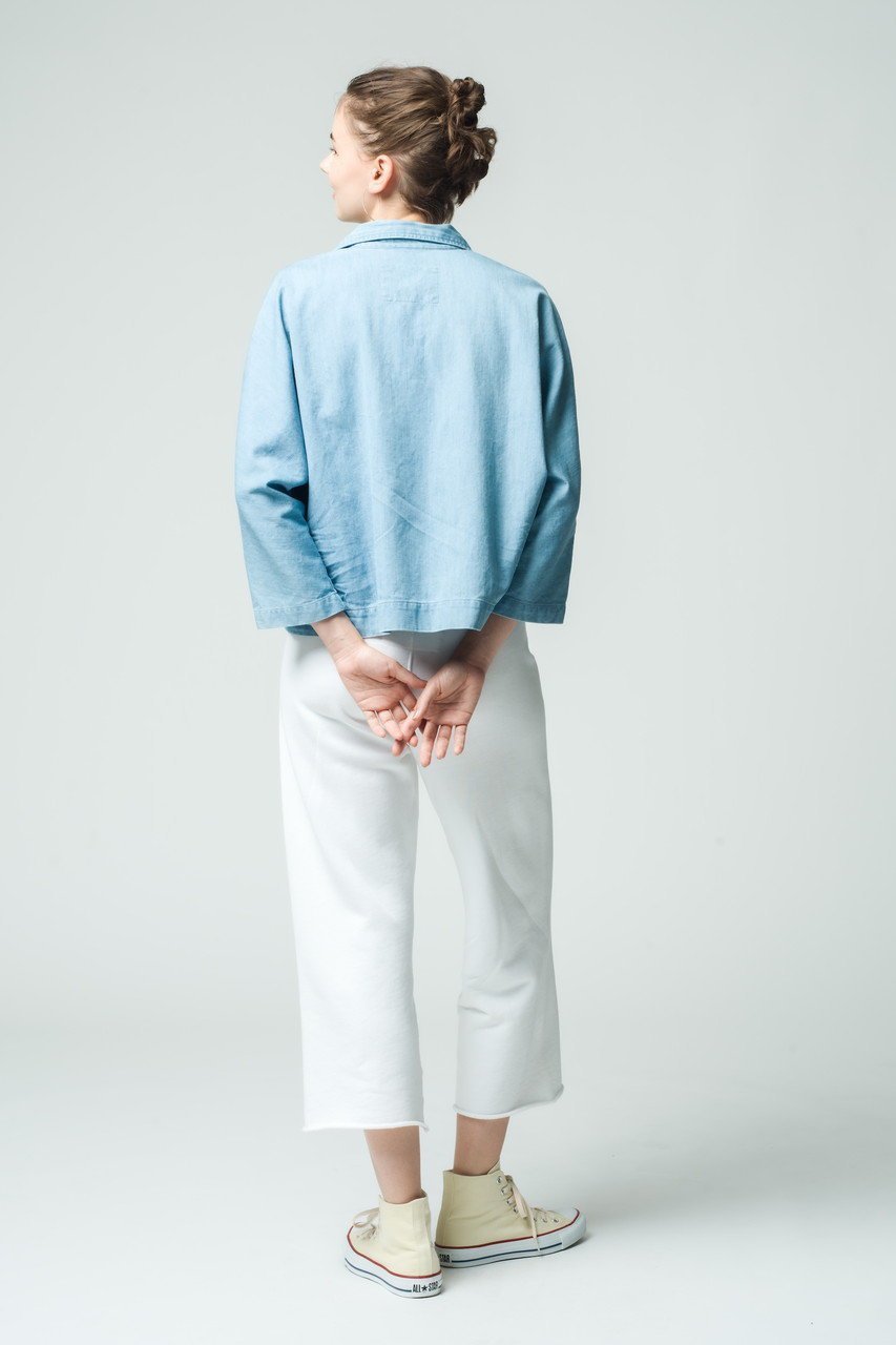 【フランク&アイリーン/Frank&Eileen】のGABI イタリアンフェイマスデニム スキッパーシャツ 人気、トレンドファッション・服の通販 founy(ファニー) 　ファッション　Fashion　レディースファッション　Fashion for Women　トップス・カットソー　Cut & Sew Tops　シャツ・ブラウス・オフィスカジュアル　Elegant Blouses & Button-Ups　スキッパー　Skipper, Open Collar　スリーブ　Sleeve, Long Sleeve / Short Sleeve　トレンド　Trend, Trending Now　フェミニン　Feminine, Girly　リラックス　Relax, Relaxed Fit　ロング　Long, Long-Length　other-7|ID: prp329100004931357 ipo3291000000037013088