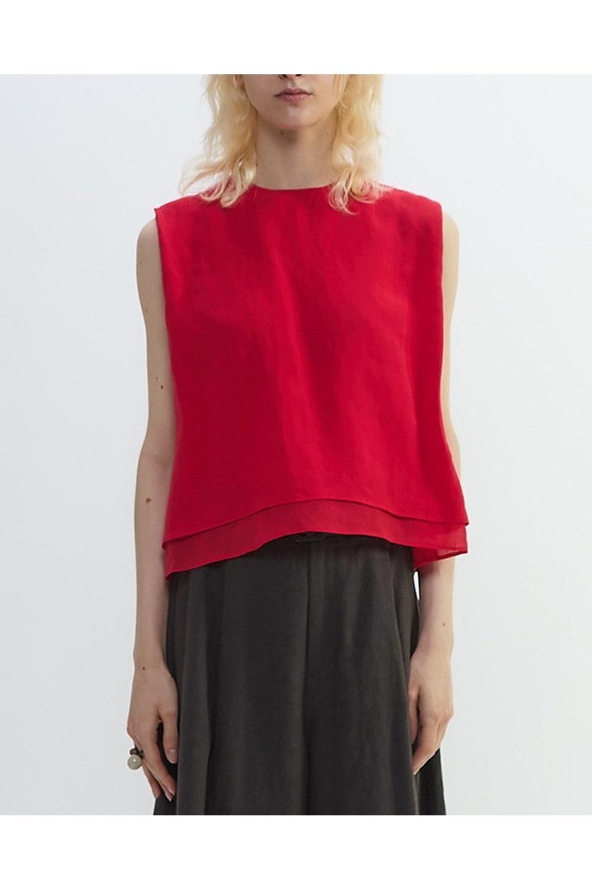 【プレインピープル/PLAIN PEOPLE】のナチュラルリネンガーゼノースリーブブラウス 人気、トレンドファッション・服の通販 founy(ファニー) 　ファッション　Fashion　レディースファッション　Fashion for Women　トップス・カットソー　Cut & Sew Tops　キャミソール&ノースリーブ　Camisoles & Sleeveless Tops　シャツ・ブラウス・オフィスカジュアル　Elegant Blouses & Button-Ups　おすすめ　Recommended / Our Picks　セットアップ　Set-Up, Coordinated Outfit　ノースリーブ　Sleeveless, No-Sleeve　リネン　Linen, Linen Fabric　夏　Summer　 other-1|ID: prp329100004931359 ipo3291000000037013092