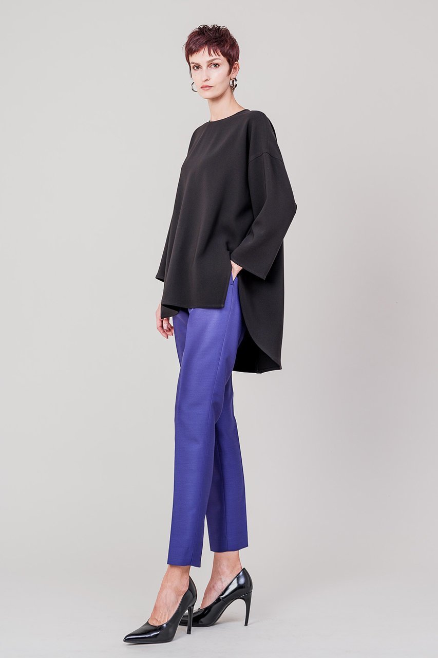 【ドメル/DOMELLE】のバック ラウンド ヘム ブラウス 人気、トレンドファッション・服の通販 founy(ファニー) 　ファッション　Fashion　レディースファッション　Fashion for Women　トップス・カットソー　Cut & Sew Tops　シャツ・ブラウス・オフィスカジュアル　Elegant Blouses & Button-Ups　バッグ　Bags　インナー　Innerwear　カッティング　Cutting Detail　シンプル　Simple, Minimal　ジャケット　Jacket, Outerwear　スリーブ　Sleeve, Long Sleeve / Short Sleeve　ドレープ　Drape, Draping Fabric　ラウンド　Round, Round Neck　ロング　Long, Long-Length　定番　Standard, Basic Item　other-6|ID: prp329100004931361 ipo3291000000037013120