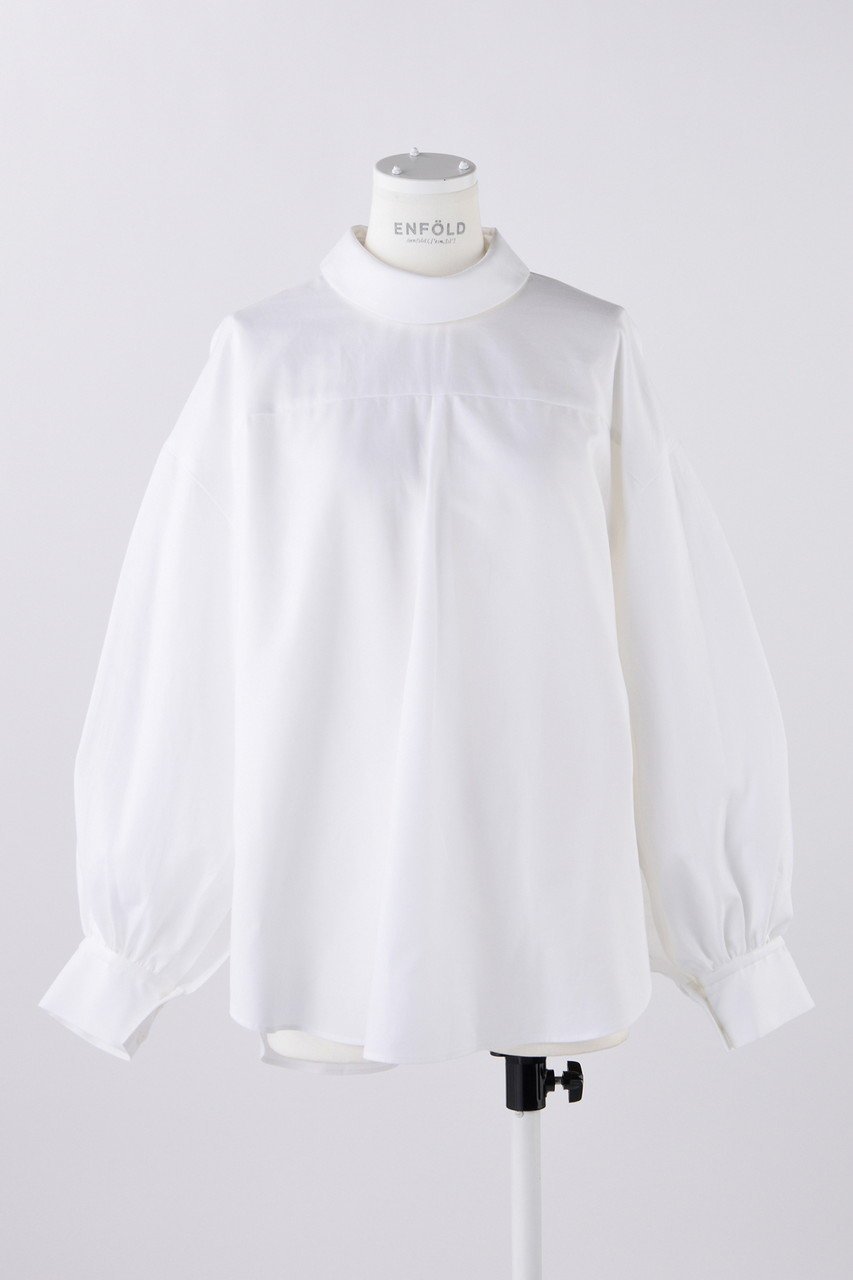 【エンフォルド/ENFOLD】のC/Siタイプライター Orb P.O/プルオーバー インテリア・キッズ・メンズ・レディースファッション・服の通販 founy(ファニー) 　ファッション　Fashion　レディースファッション　Fashion for Women　トップス・カットソー　Cut & Sew Tops　シャツ・ブラウス・オフィスカジュアル　Elegant Blouses & Button-Ups　カジュアルプルオーバー・ニットトップス　Pullovers & Knit Tops / Casual Pullovers　スリット　Slit, Slit Detail　スリーブ　Sleeve, Long Sleeve / Short Sleeve　タイプライター　Typewriter Fabric, Crisp Cotton　ロング　Long, Long-Length　オフホワイト|ID: prp329100004931369 ipo3291000000037013188