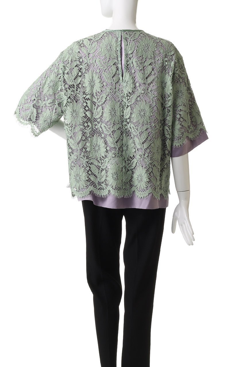 【オブリオ/AUBRIOT】のリバーレースブラウス 人気、トレンドファッション・服の通販 founy(ファニー) 　ファッション　Fashion　レディースファッション　Fashion for Women　トップス・カットソー　Cut & Sew Tops　シャツ・ブラウス・オフィスカジュアル　Elegant Blouses & Button-Ups　サテン　Satin, Glossy Fabric　ショート　Short, Short Length　スリーブ　Sleeve, Long Sleeve / Short Sleeve　バランス　Balance, Style Balance　フランス　France, French　ライナー　Liner, Inner Layer　ラグジュアリー　Luxury, Elegant　リラックス　Relax, Relaxed Fit　レース　Lace, Lace Fabric　other-4|ID: prp329100004931371 ipo3291000000037013220